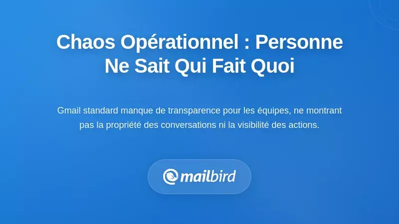 Chaos opérationnel : quand personne ne sait qui gère quoi