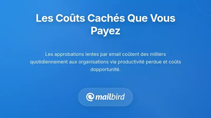 Coûts cachés des retards d'approbation par email incluant la perte de productivité et les heures de travail gaspillées