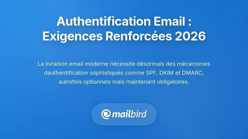 La barre qui monte : exigences d'authentification des e-mails en 2026