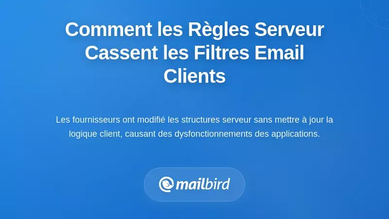 Comment les modifications des r&egrave;gles c&ocirc;t&eacute; serveur cassent les filtres email c&ocirc;t&eacute; client