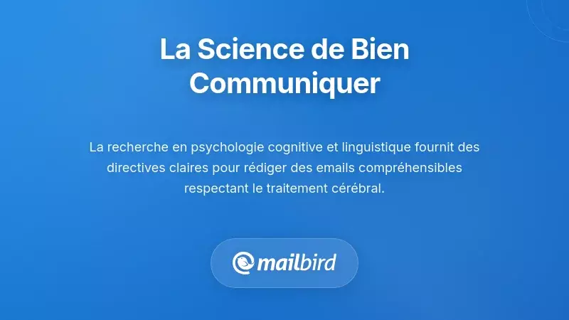 Principes de communication claire et psychologie cognitive appliqués à la rédaction d’email