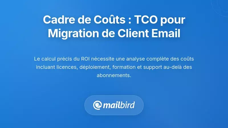 Élaborer votre cadre de coûts : TCO pour la migration d’un client de messagerie