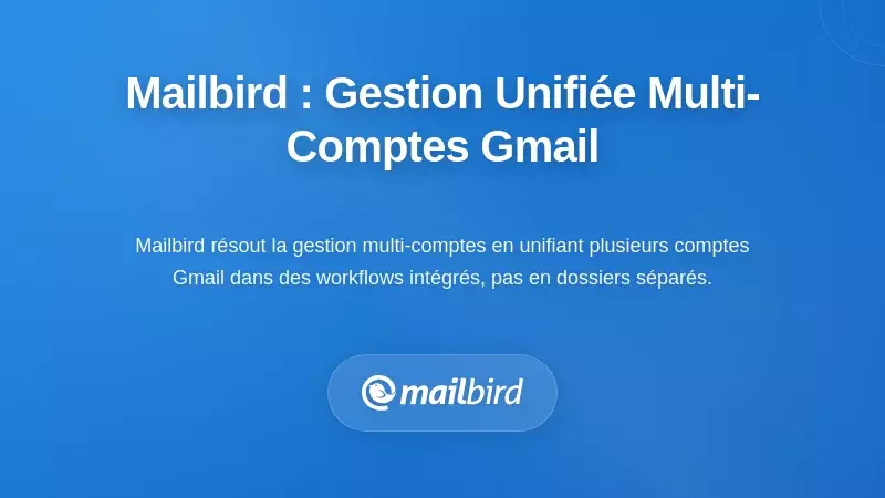 L'approche unifiée de Mailbird pour la gestion de plusieurs comptes Gmail