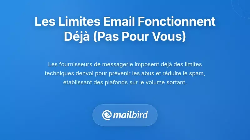 Limites d'infrastructure email et plafonds techniques d’envoi qui protègent la réputation du serveur