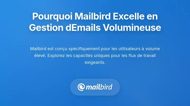 Pourquoi Mailbird excelle dans la gestion des e-mails &agrave; fort volume