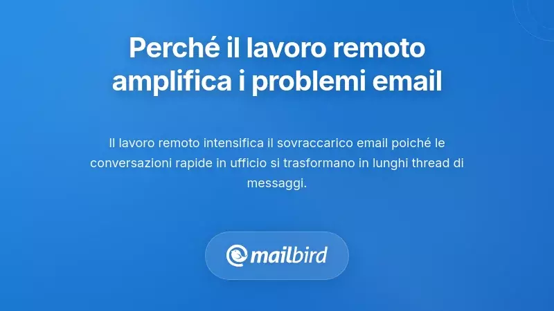 Membro del team remoto che fatica con l'aumento del volume delle email mentre lavora da casa