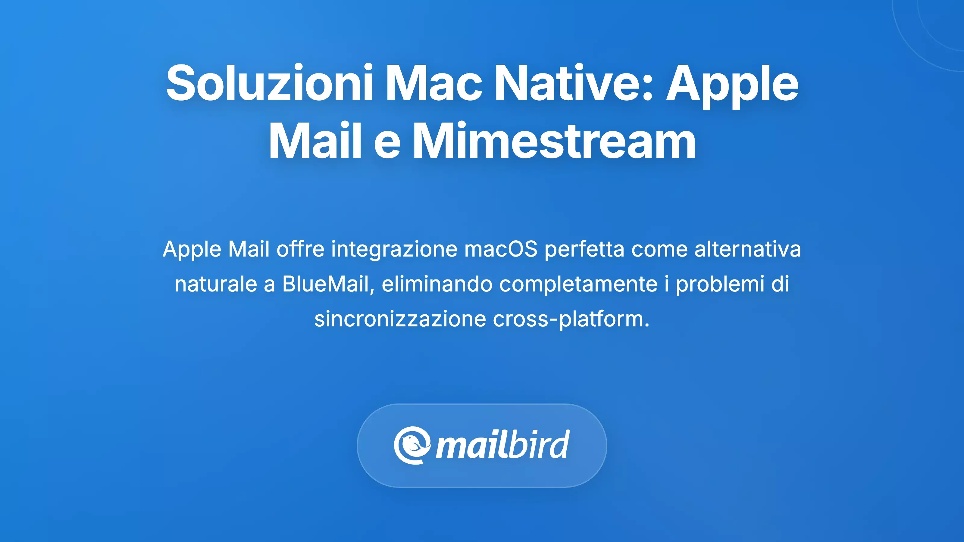 Confronto dell'interfaccia delle app email native per Mac Apple Mail e Mimestream alternative a BlueMail