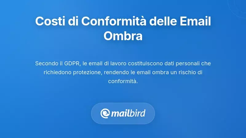 Costi normativi, di privacy e di conformità delle email shadow