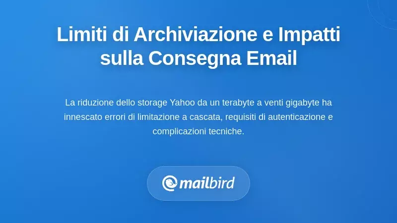 Vincoli di Archiviazione e i Loro Effetti a Catena sulla Consegna delle Email