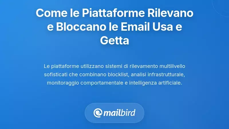Come le piattaforme rilevano e bloccano le email usa e getta: la realt&agrave; tecnica