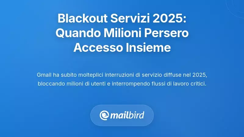 Il calendario delle interruzioni del servizio del 2025: Quando milioni hanno perso l'accesso simultaneamente