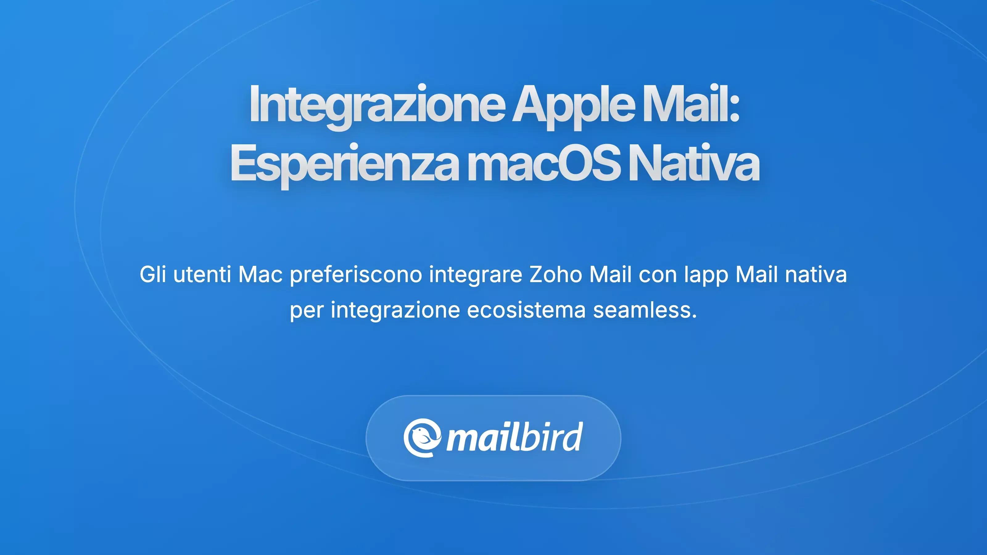 Applicazione Apple Mail configurata con l'account Zoho Mail che mostra l'integrazione email nativa di macOS
