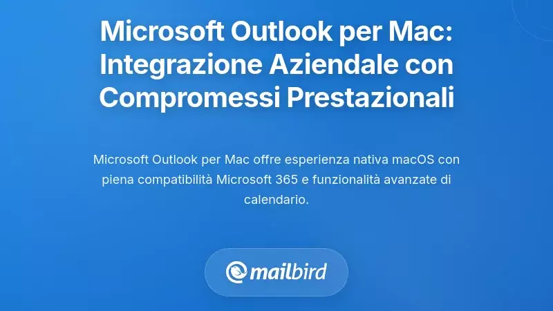 Microsoft Outlook per Mac: Integrazione Enterprise con Compromessi di Performance