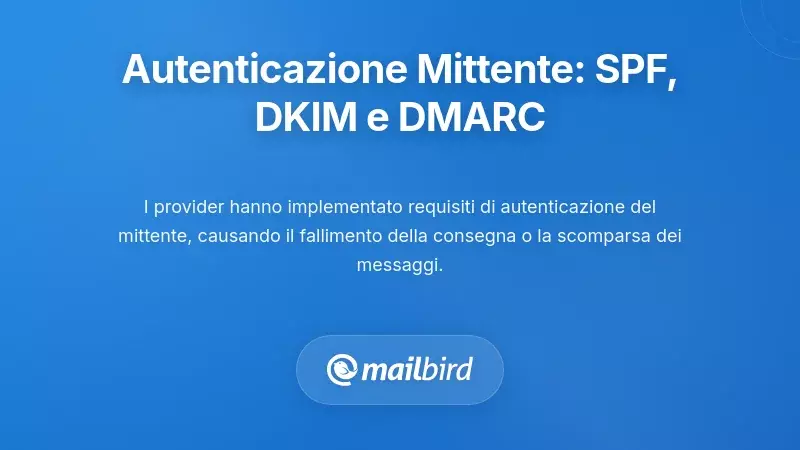 Requisiti di Autenticazione del Mittente: Applicazione di SPF, DKIM e DMARC