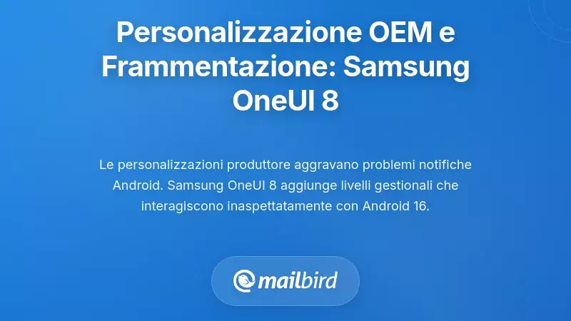 Personalizzazione OEM e Frammentazione dei Produttori: Samsung OneUI 8 e Oltre