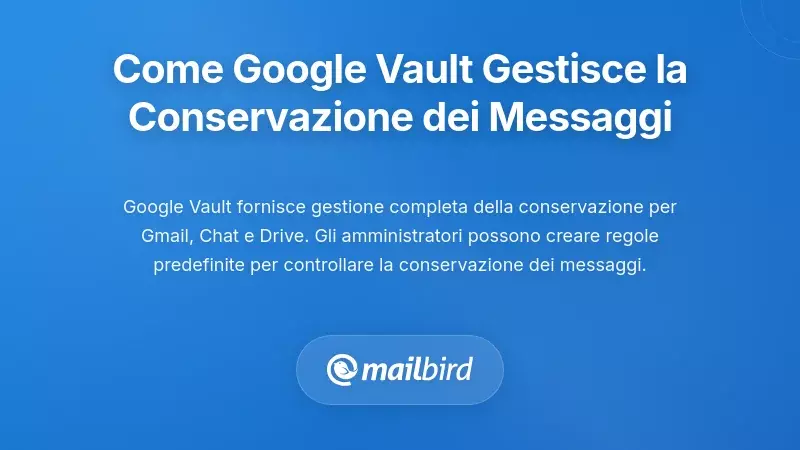 Come Google Vault Controlla Effettivamente la Conservazione dei Messaggi