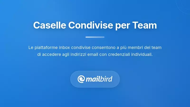Dashboard della posta in arrivo condivisa che mostra le funzionalit&agrave; di collaborazione del team per un supporto email coordinato