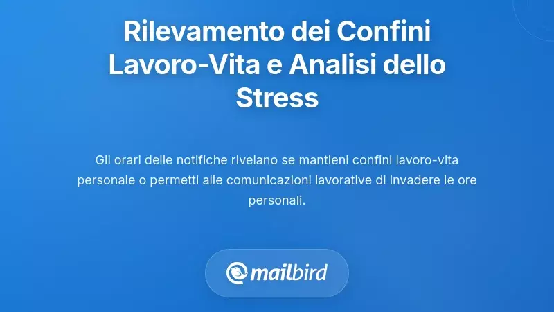 Rilevamento del Confine tra Vita Lavorativa e Privata e Inferenza del Livello di Stress