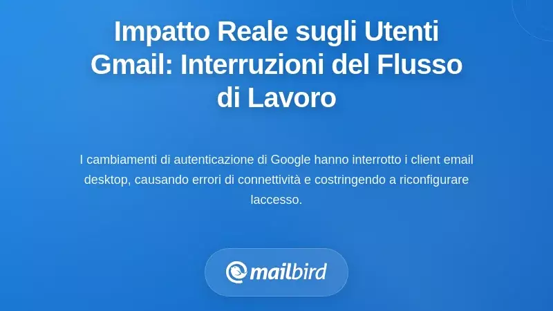 L'impatto pratico sugli utenti Gmail: vere interruzioni del flusso di lavoro