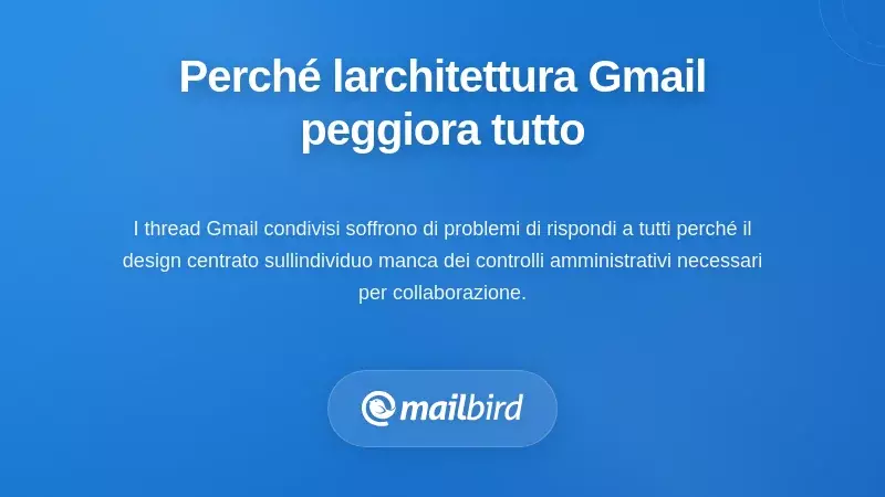 Diagramma dell'architettura di Gmail che mostra la vulnerabilit&agrave; dei thread di account condivisi