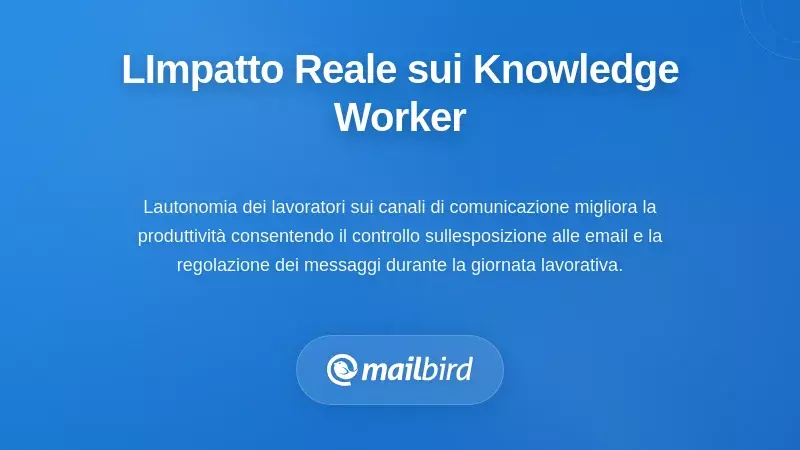 Lavoratore della conoscenza che fatica con le notifiche email sempre attive che riducono l'autonomia