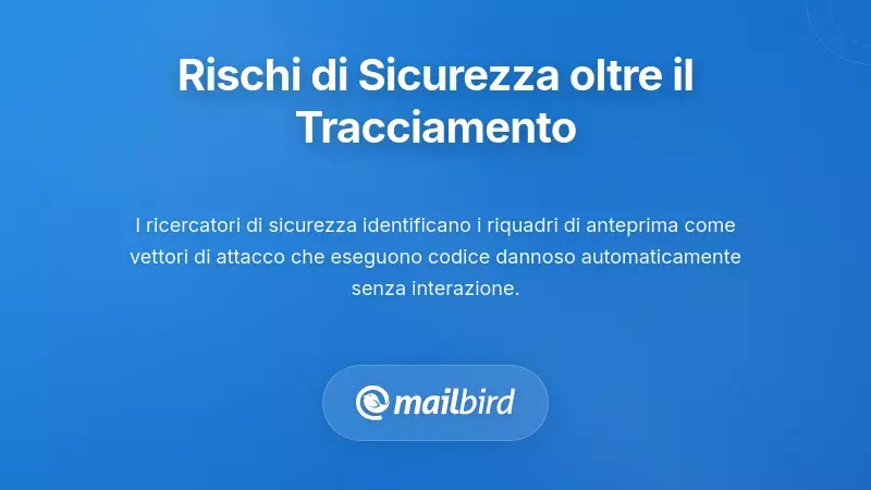 Rischi di sicurezza email da codice dannoso nel riquadro di lettura