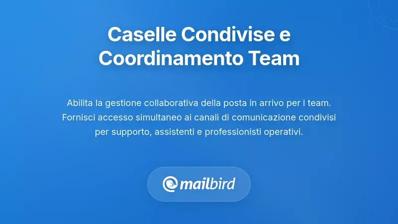 Caselle di Posta Condivise, Coordinamento del Team e Comunicazione Collaborativa