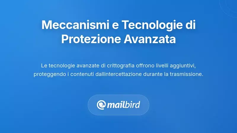 Tecnologia avanzata di crittografia delle email che protegge le comunicazioni private