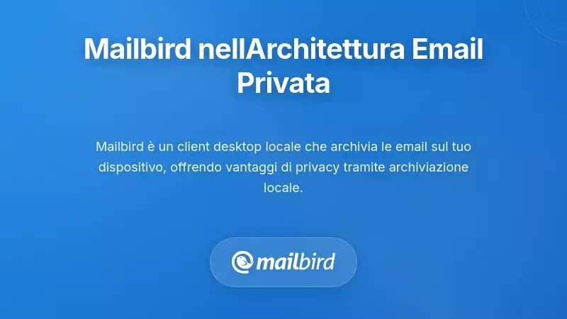 Come Mailbird si inserisce nell'architettura e-mail focalizzata sulla privacy