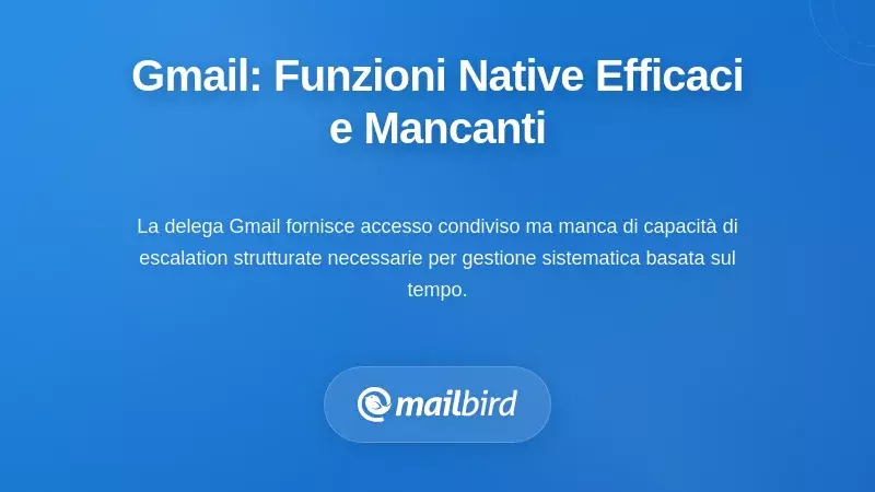 Capacità Native di Gmail: Cosa Funziona e Cosa Manca