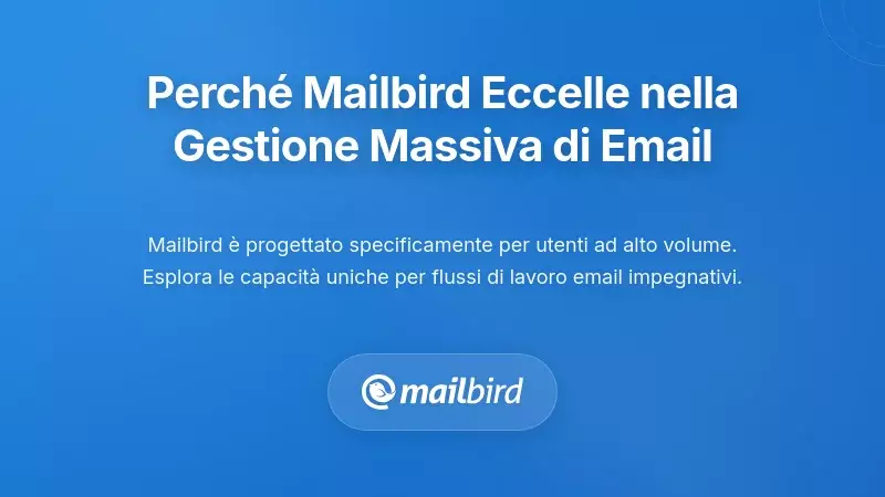 Perché Mailbird Eccelle nella Gestione delle Email ad Alto Volume