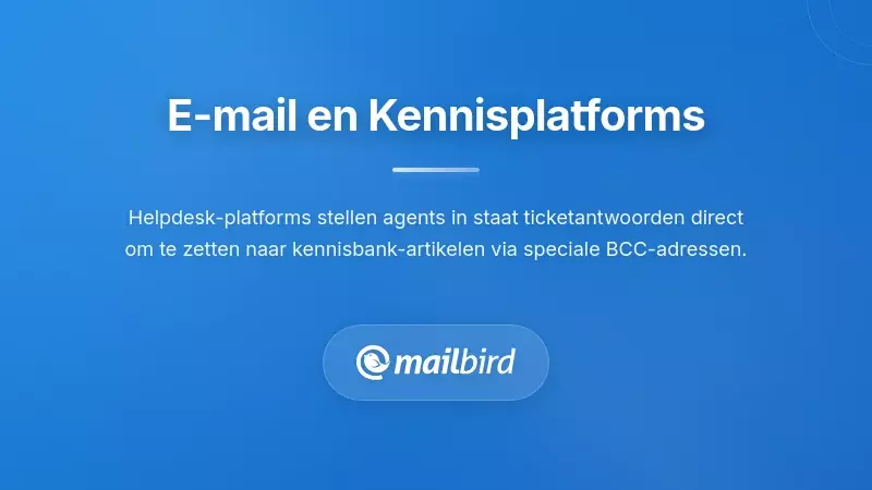 E-mailintegratie workflow die helpdesksystemen verbindt met kennisbase-platforms