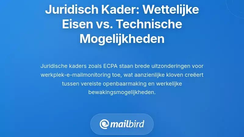 Het Juridische Kader: Wat Wetten Vereisen versus Wat Tools Mogelijk Maken