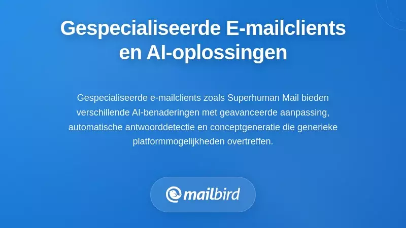 Gespecialiseerde e-mailclients en AI-oplossingen van derden