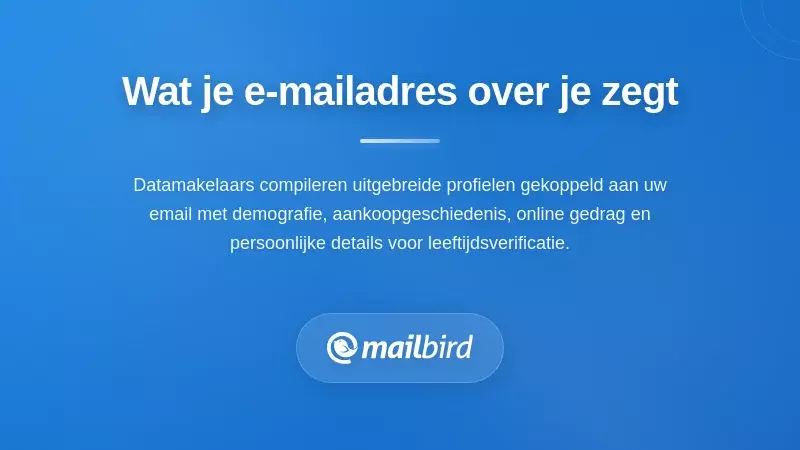 Infographic die persoonlijke gegevens toont die door e-mailadressen aan trackingbedrijven worden onthuld