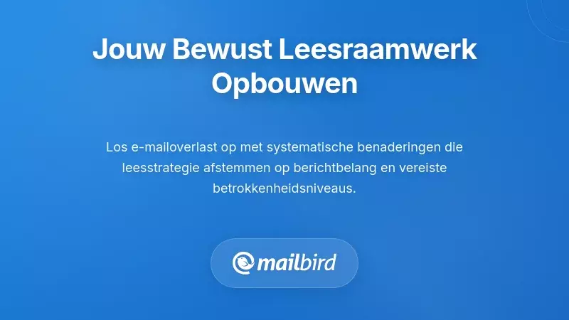 Diagram van een kader dat een systematische e-mailtriagestrategie toont voor beslissingen tussen lezen en scannen