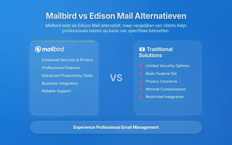 Hoe Mailbird Vergelijkt met Andere Edison Mail Alternatieven