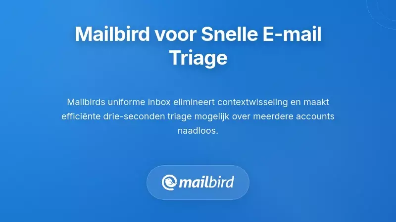 Mailbird e-mailclientinterface met snelle triage-functies en inboxbeheerhulpmiddelen