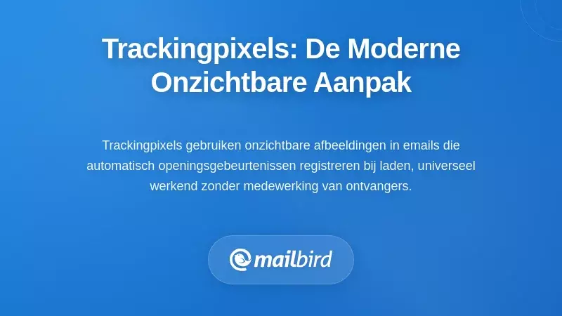 E-mail tracking pixel technologie die onzichtbare afbeelding in e-mailbericht toont
