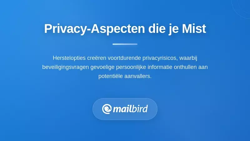 Privacyzorgen en risico's op datalekken door e-mailherstelinstellingen