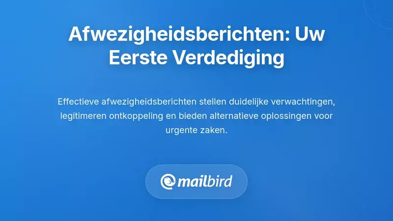 Professioneel sjabloon voor automatische afwezigheidsmail op computerscherm voor vakanties e-mailgrenzen