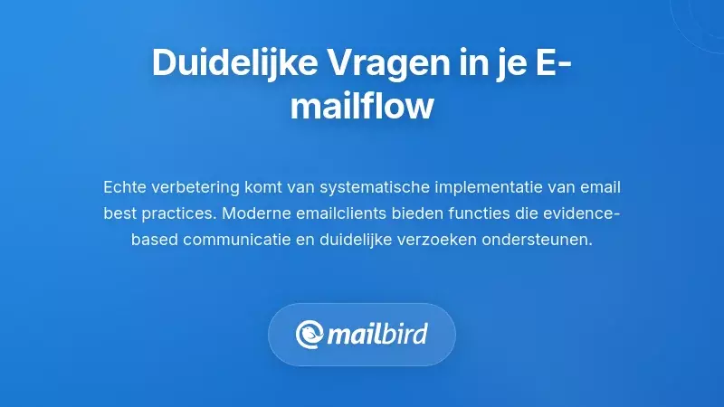 Professional die e-mailworkflow systeem implementeert met duidelijke actieverzoeken voor betere responspercentages