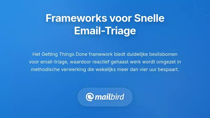 Besluitvormingsstroomschema voor e-mailtriage voor snelle taakwisselingen en inboxbeheer