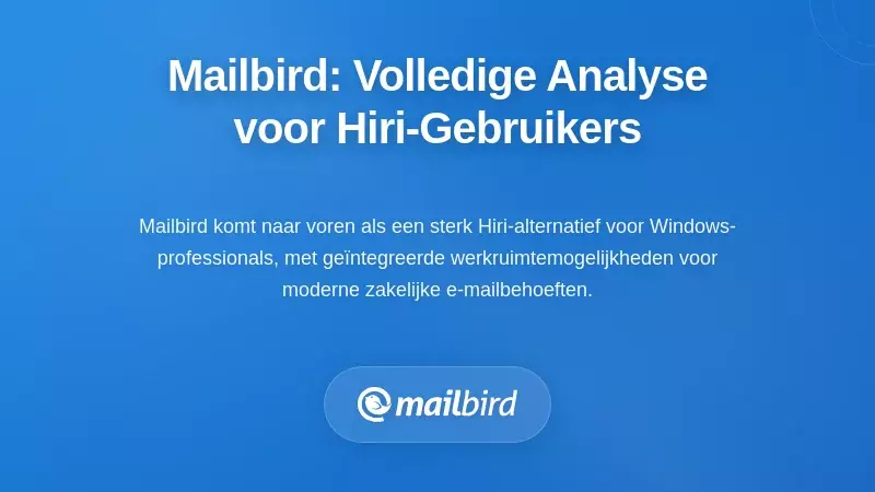 Mailbird e-mailclientinterface die een verenigde inbox en productiviteitsfuncties voor Windows-gebruikers toont