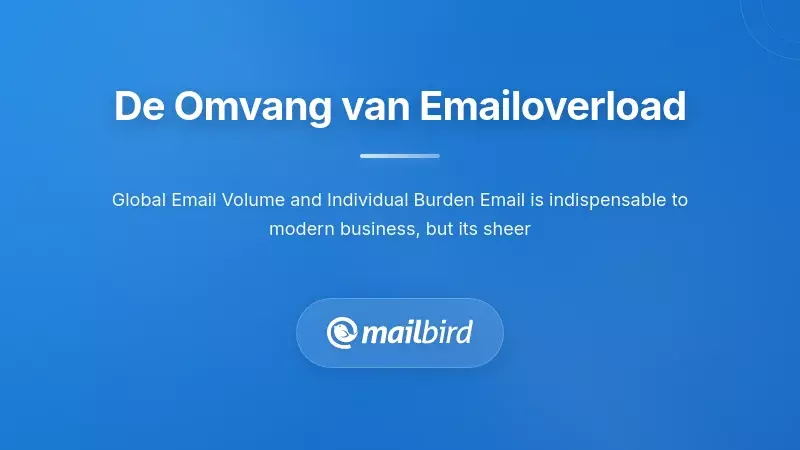 Overweldigde professional die geconfronteerd wordt met een overvolle e-mailinbox met meldingsbadges