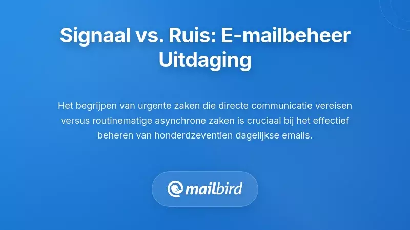 Het Signaal van het Ruis Onderscheiden: De Uitdaging van E-mailbeheer