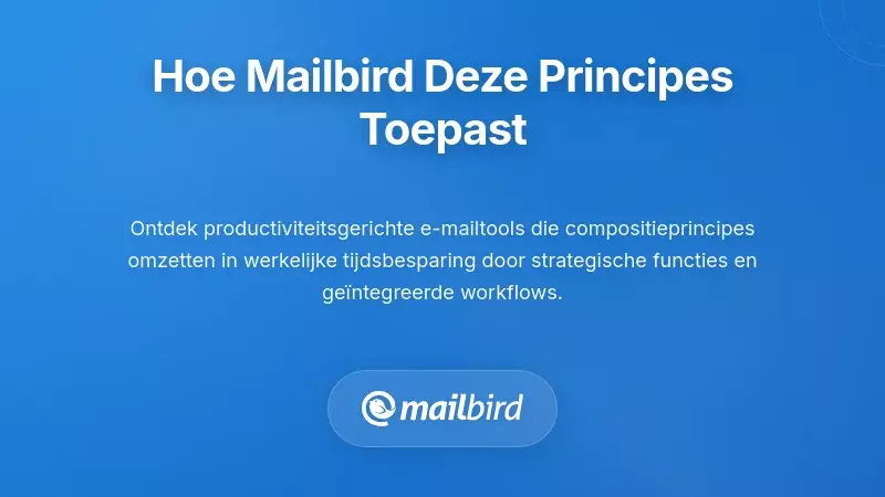 Mailbird e-mailclientinterface die samenstellingshulpmiddelen en sjabloonfuncties toont voor efficiënt schrijven