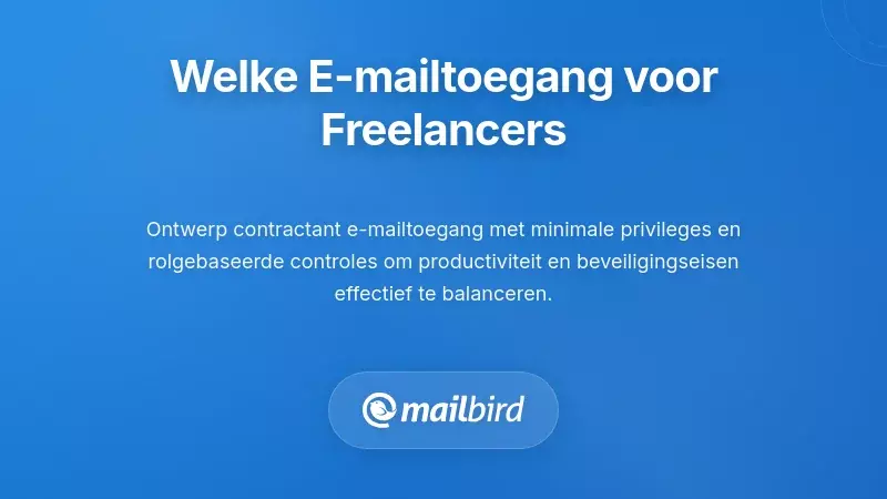 Dashboard toont instellingen voor e-mailrechten van aannemers en toegangslevels in e-mailbeheersysteem