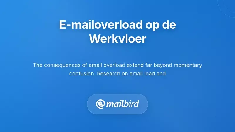 Illustratie van werkstress die de impact van e-mailoverbelasting op productiviteit en mentale gezondheid toont