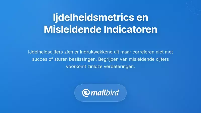 Grafiek die verwaarloosbare e-mailstatistieken vergelijkt met betekenisvolle productiviteitsindicatoren voor teams